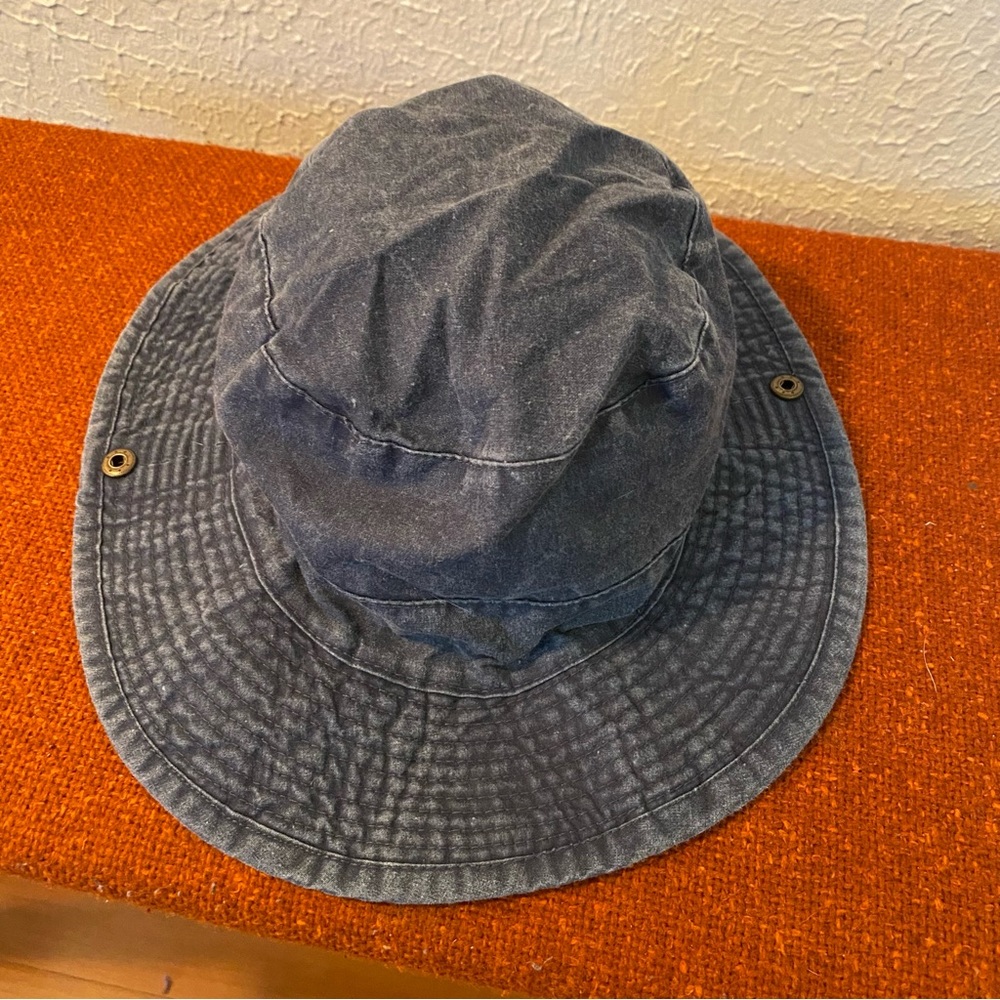 Vintage Blue Bucket Hat Made In France
